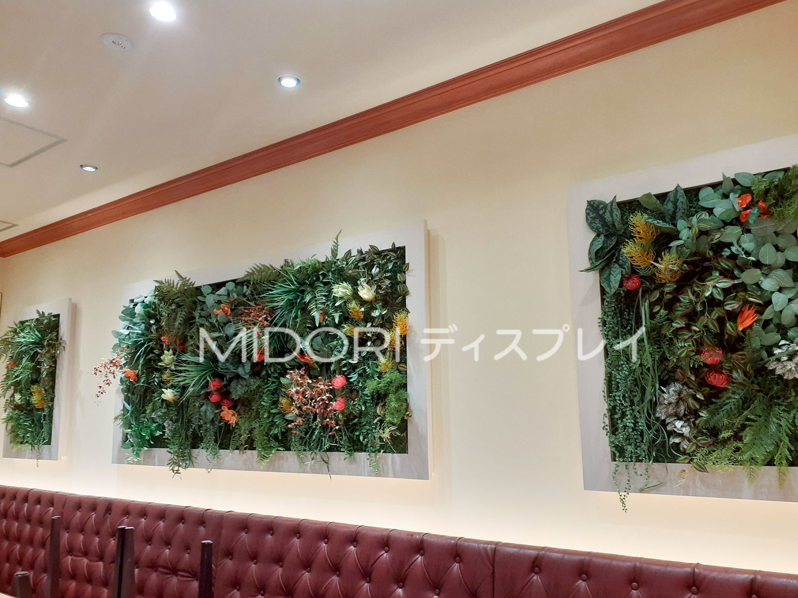 アジアンテイストデザインでフェイク壁面装飾